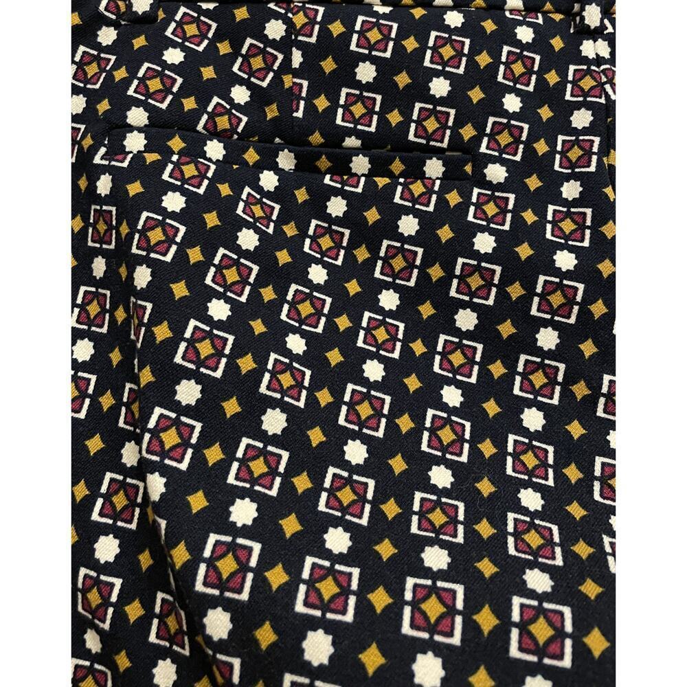 J CREW Pants Womens 6 Stretch Printed Cropped Straight Leg Chino Ladies - Picture 6 of 9